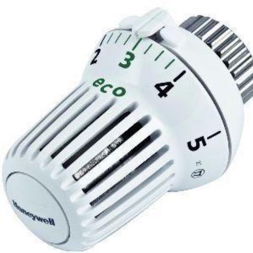 23694 Honeywell T6002W0 Термоголовка, 1…28 С,  M30 x 1.5, 11,5 мм, белый, с функцией запирания на 0